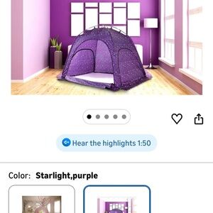 Purple Starry Indoor Tent